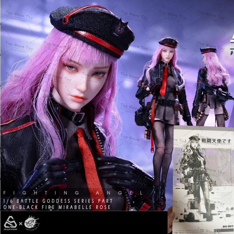 

NEW STOCK POPTOYS x COLOUR STUDIO 1/6 Battle AngeI BG-O01 Black Fire Mirabelle Rose Female Action Figure Full Set Model Toys