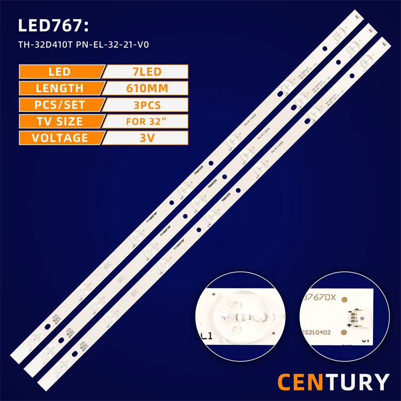 10kit LED backlight strip TH-32D410T PN-EL-32-21-V0 for TX-32DS500B TX-32FS500B TX-32FS503E TX-32ES400B TX-32CS510B TX-32DS500E