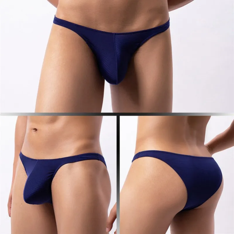 8PCS Sexy Men Briefs Summer Breathable Underwear U Convex Thin Low Waist Men's Underwear Briefs Slip Underpants