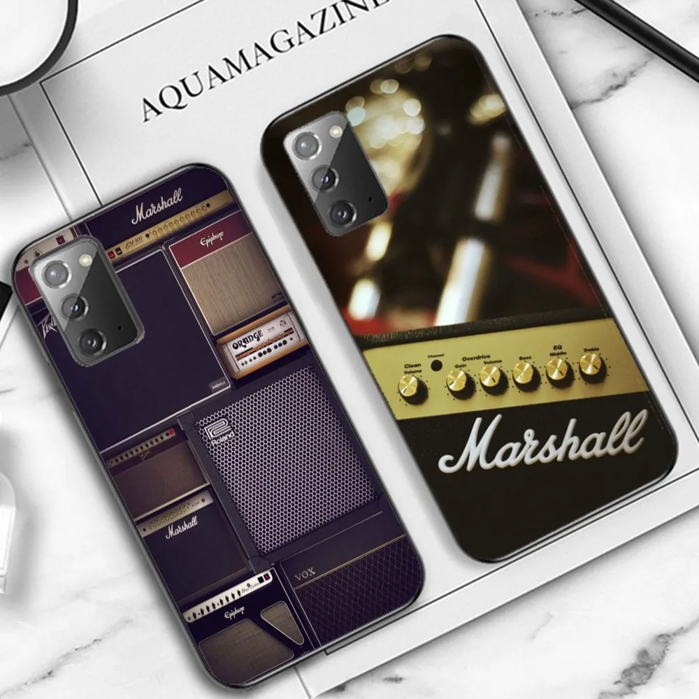 

Music brand M-Marshalles Phone Case For Samsung Note 8 9 10 20 pro plus lite M 10 11 20 30 21 31 51 A 21 22 42 02 03