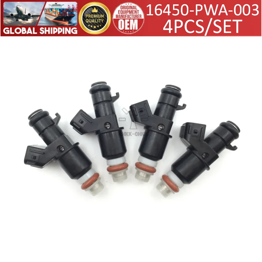 4pcs Fuel Injectors 16450-PWA-003 For Honda Civic 2003-2015 Hybrid 1.3L 1.5L L4#16450-RGA-003