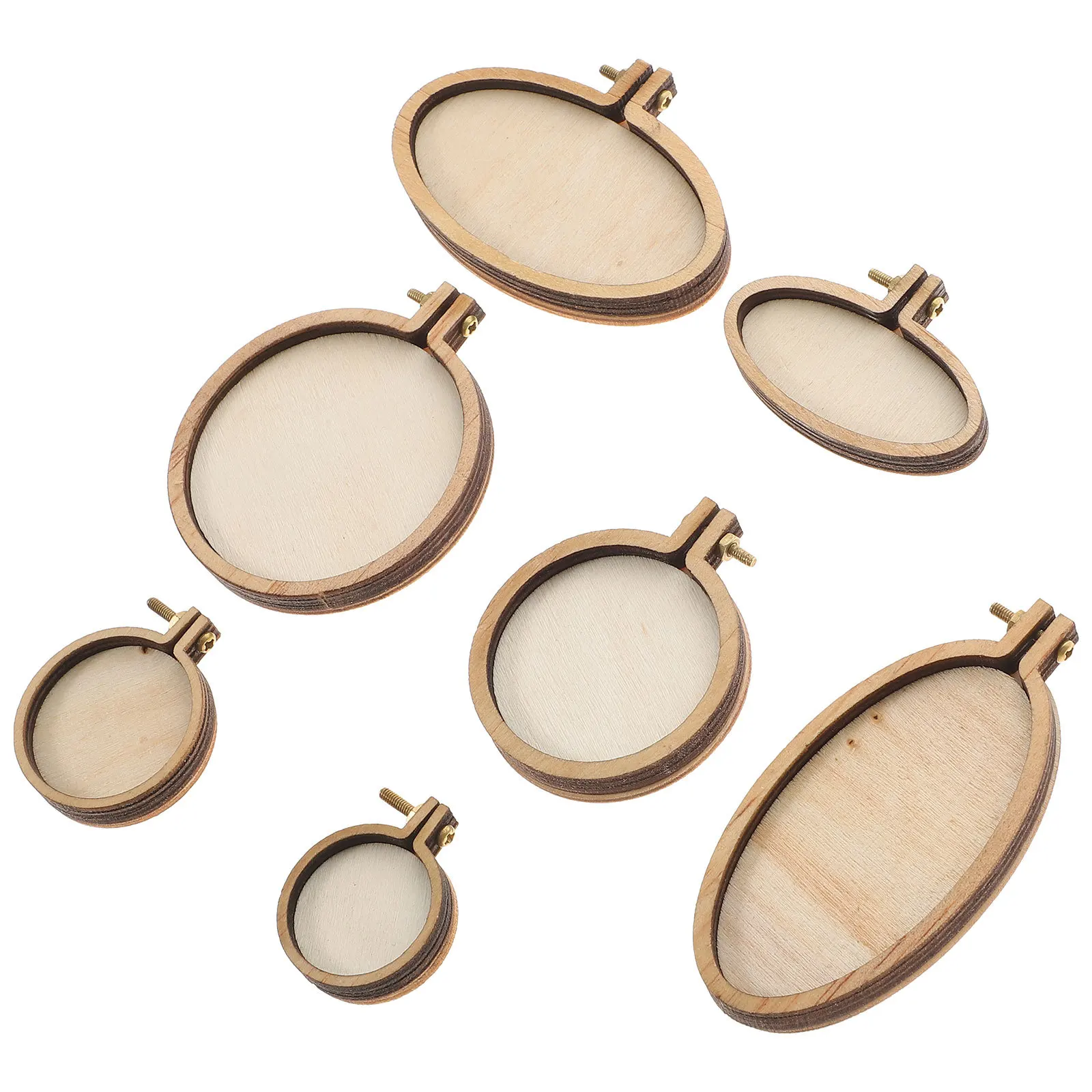 

16Pcs Tiny Sewing Embroidery Rings Miniature Embroidery Hoops Creative Craft Circles for Home Party Favors Christmas Halloween