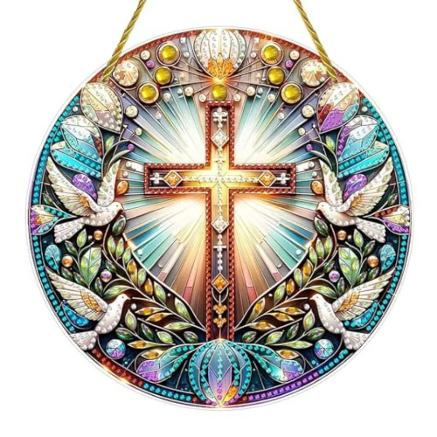 

Наборы для алмазной вышивки DIY: венки, подвески и украшения из страз специальной формы, акриловые подвески на окно для подарков