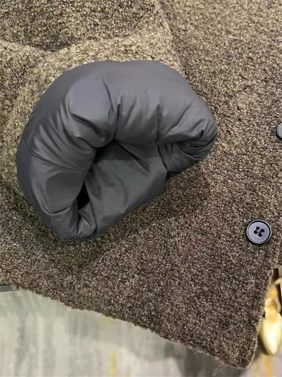 

Высококачественный мужской и женский свободный топ Lazy Curly Cotton Jaet в стиле ретро Sle Long Sve round Ne с застежкой на одной пуговице