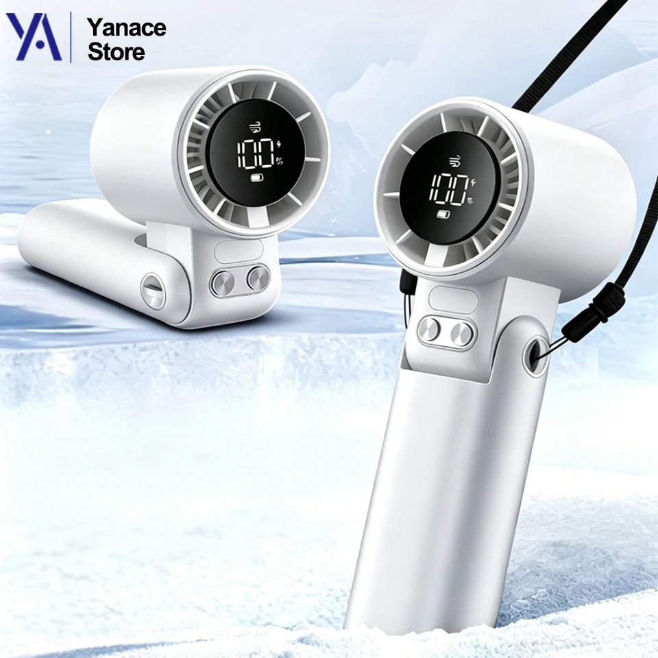 

Yanace Portable Handheld Fan – 100 Speeds,LED Digital Display,3000mAh Battery,11H Runtime&Foldable Design suitable travel school