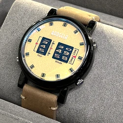 BAOGELA Fashion Men's Roller Design Business Clock Men Quartz Watch Leather Waterproof Casual Sport Mens Watch Relogio Masculino