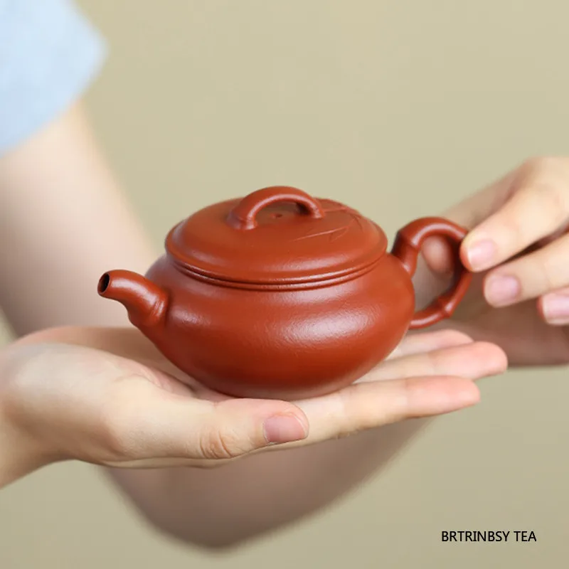 140ml Tradition Yixing Purple Clay Teapot Handmade Bamboo Joint Tea Pot Household Beauty Kettle Chinese Zisha Teaware Collection