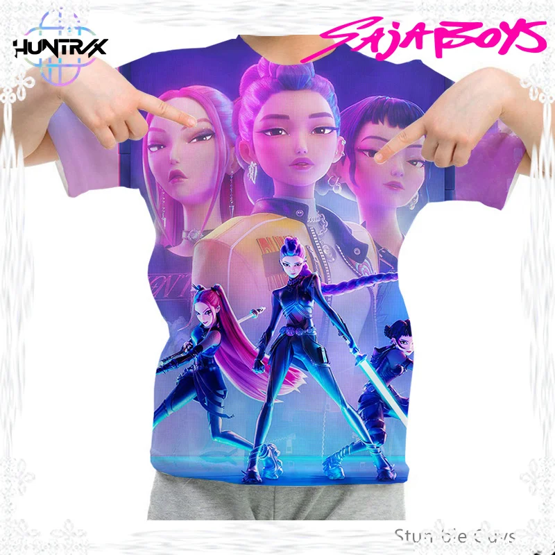 

Fashion Casual Cute KPop Anime Kids T-shirt Boys Girls Summer Cartoon Top Casual Comfortable 3D Print Fashion Streetwear Tees