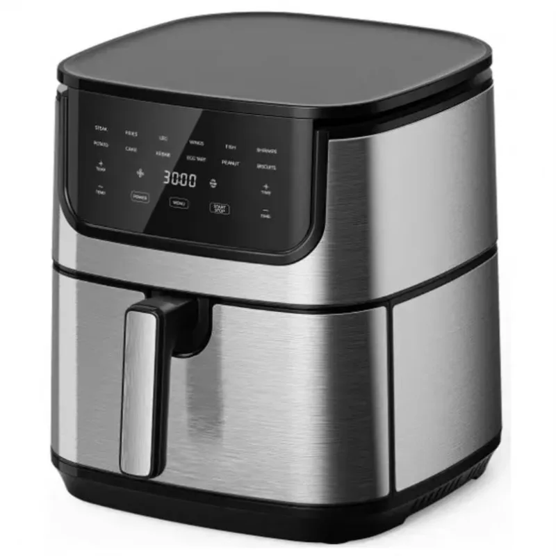 Large Size 10L Stainless Steel Air Fryer Oven, Digital Display, Oil-Free Smart Design for Healthy Home Cooking