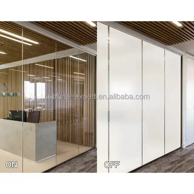 PDLC Smart Film Office Frameless Smart Glass Remote Control Intelligent Electronic Switchable Glass Self-Adhesive Privacy