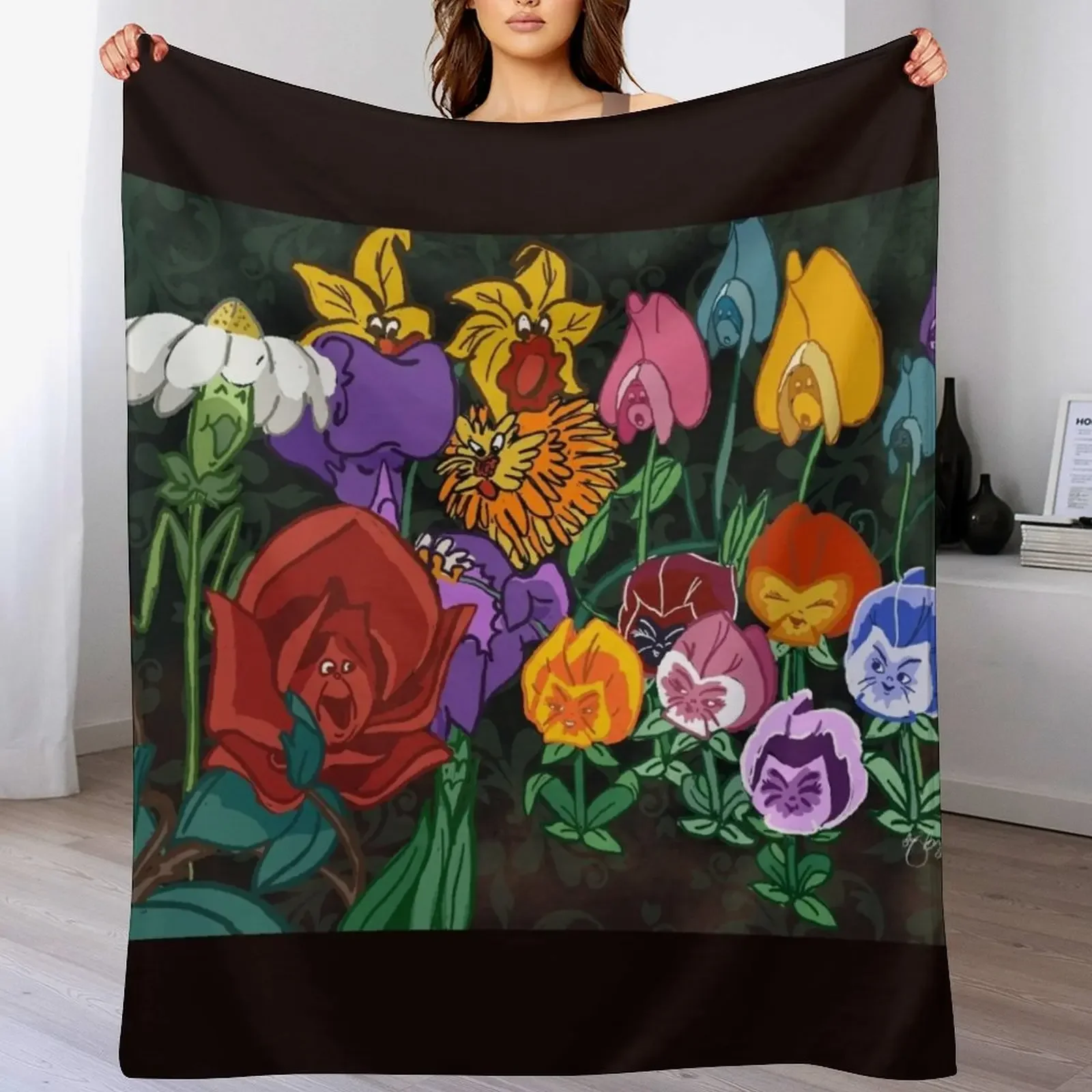 

Lively Garden Throw Blanket Breathable Lightweight Blanket for Adults Kids
