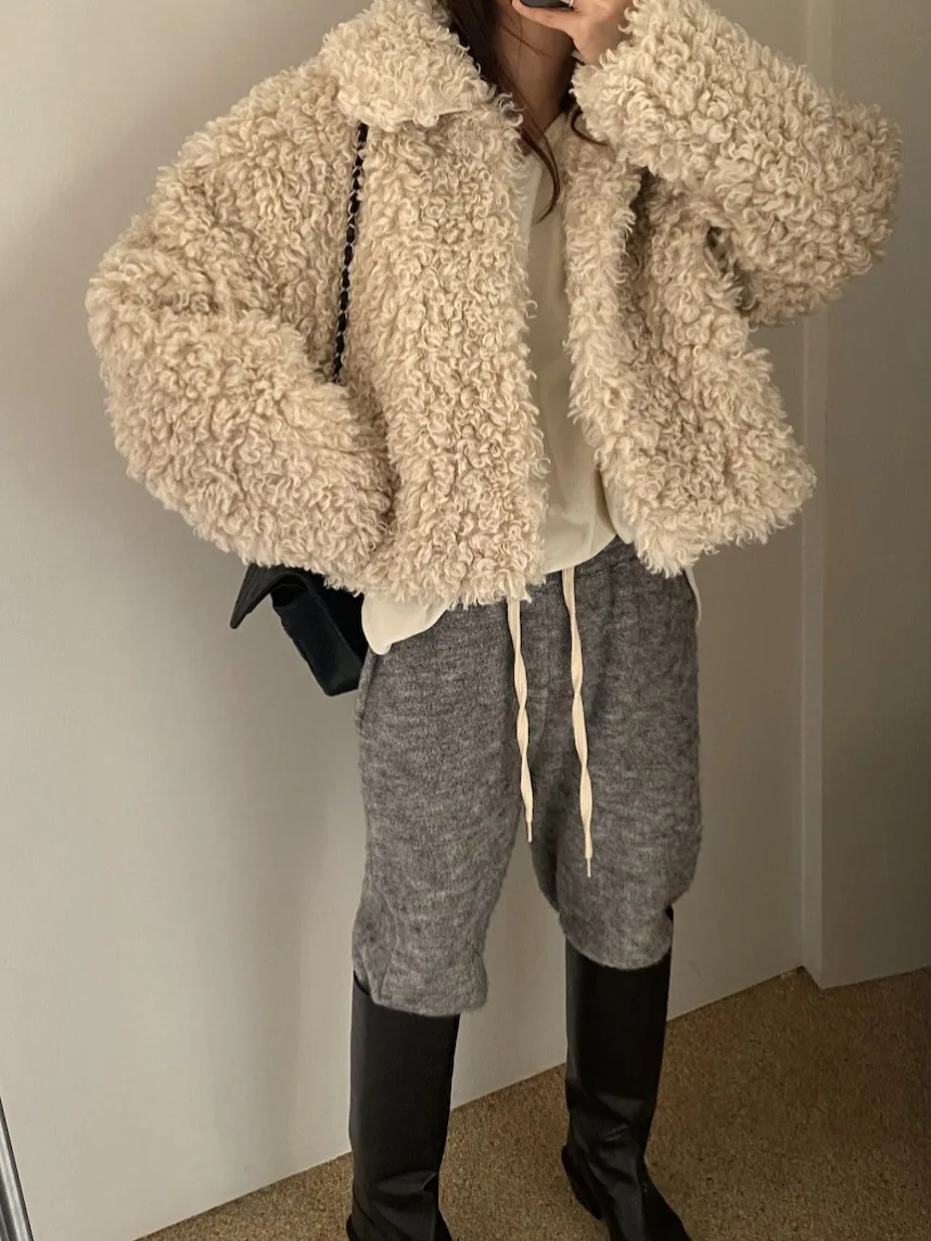 ラムファージャート レディース オルト スクエアカラー 春秋冬 カジュアルウェア 快適 ミディアム ソフト ファッショナブル