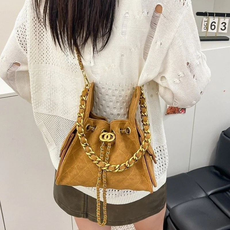 Bolso de hombro de diseñador famoso para mujer, elegante marca de lujo de cuero con múltiples bolsillos funcionales