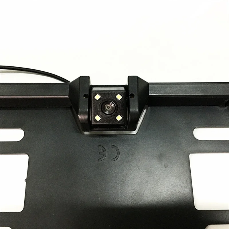 

A80X-12V 4 LED Car Rear View Camera With Radar Sensor For Parking European License Plate Holder Frame Universal Accessories