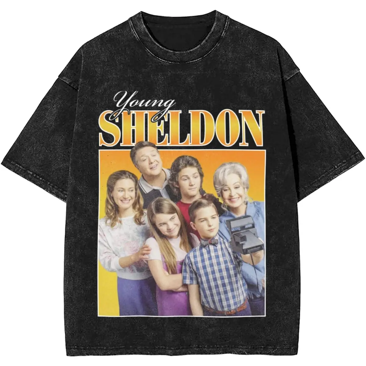 2024 New Design Young Sheldon Funny Washed T Shirts for Men Women Sheldon Cooper The Big Bang Theory Tees Tops Oversize T-shirts