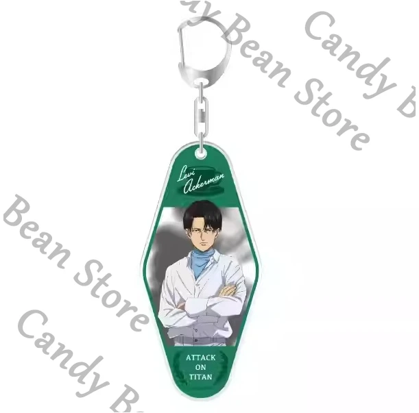 本物のアニメ進撃の巨人最終章リヴァイ・アッカーマンコスプレアクリルキーホルダー漫画キーリングキーリングペンダントクリスマスギフト