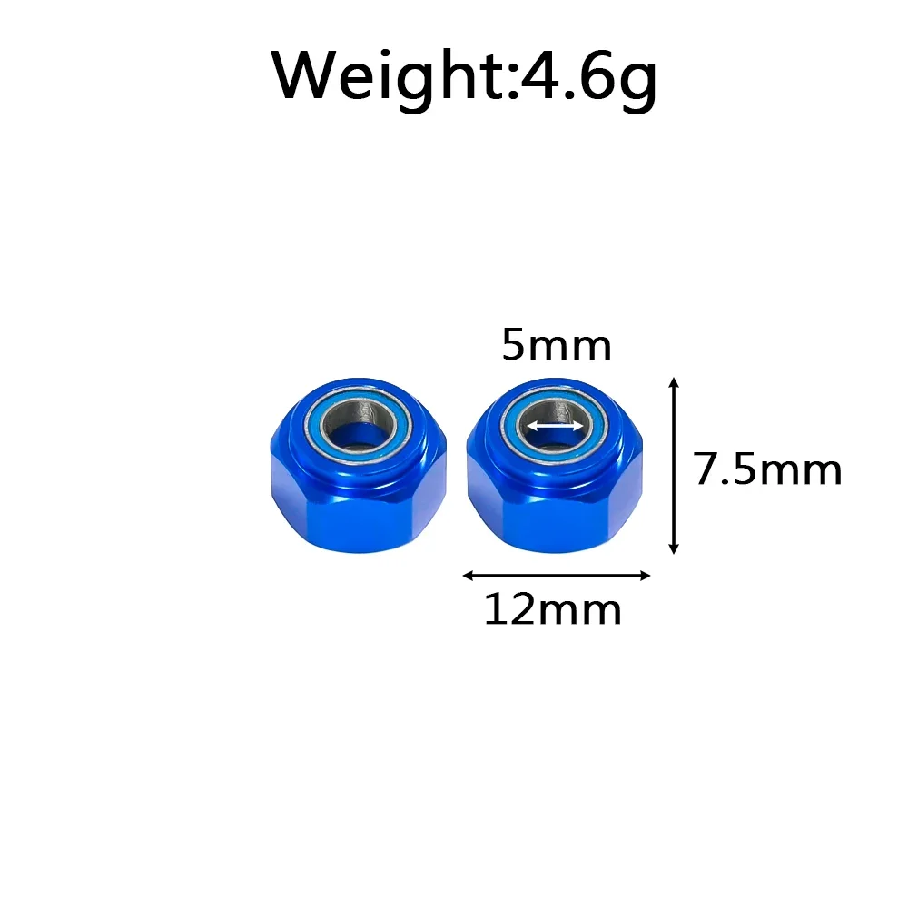 TAMIYA DT03 Aluminum Alloy Bearing Hexagonal Joint (Front Wheel Only) # DT3010F