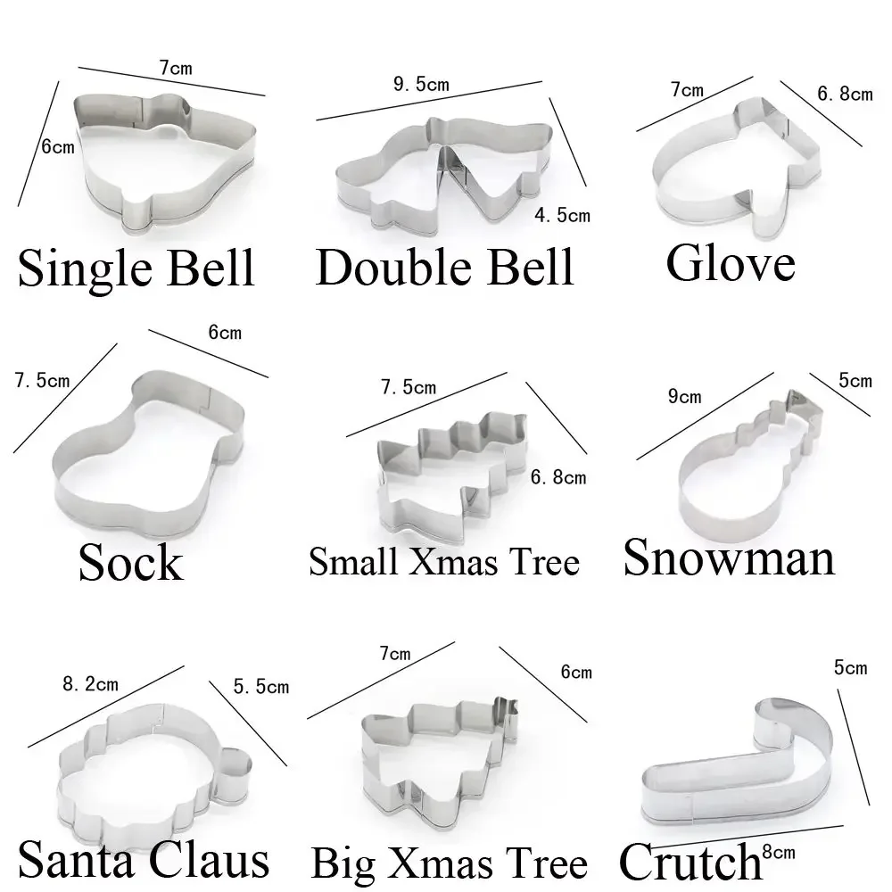 1/2PCS Elk Xmas Theme Santa Claus Christmas Cookie Cutter Cake Mould Biscuit Mold Baking Tool view 6