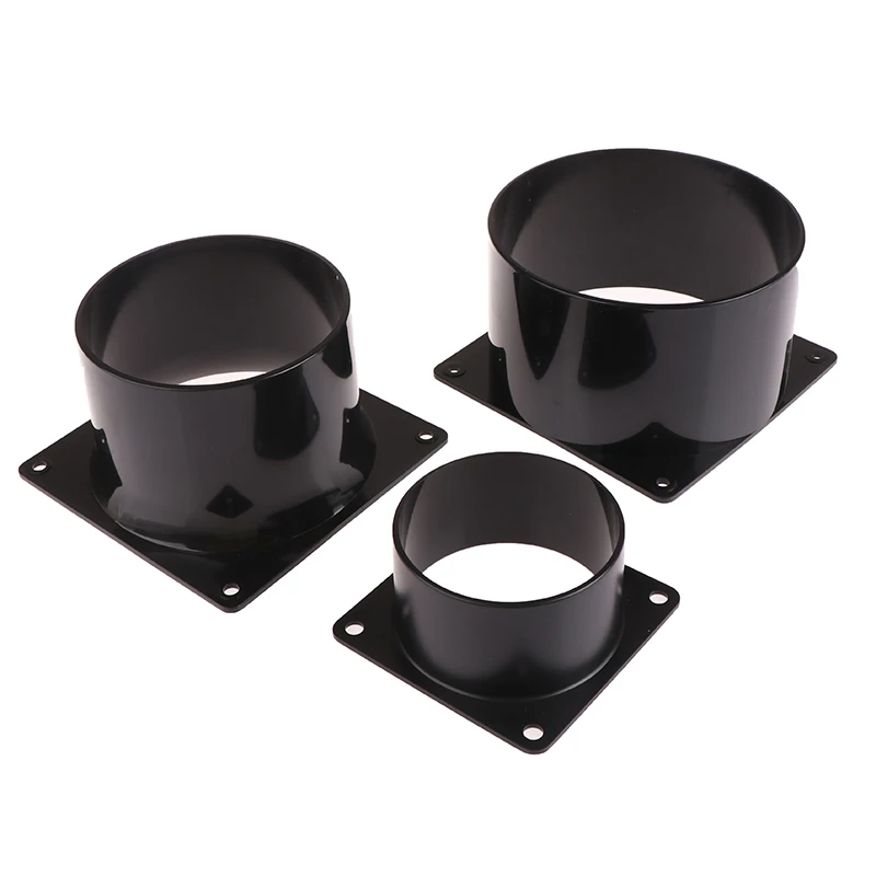 Plastic Flange Connector 75/100/120/150mm Square Bottom Straight Flange Air Inlet And Outlet Air Ducting Connection Flange