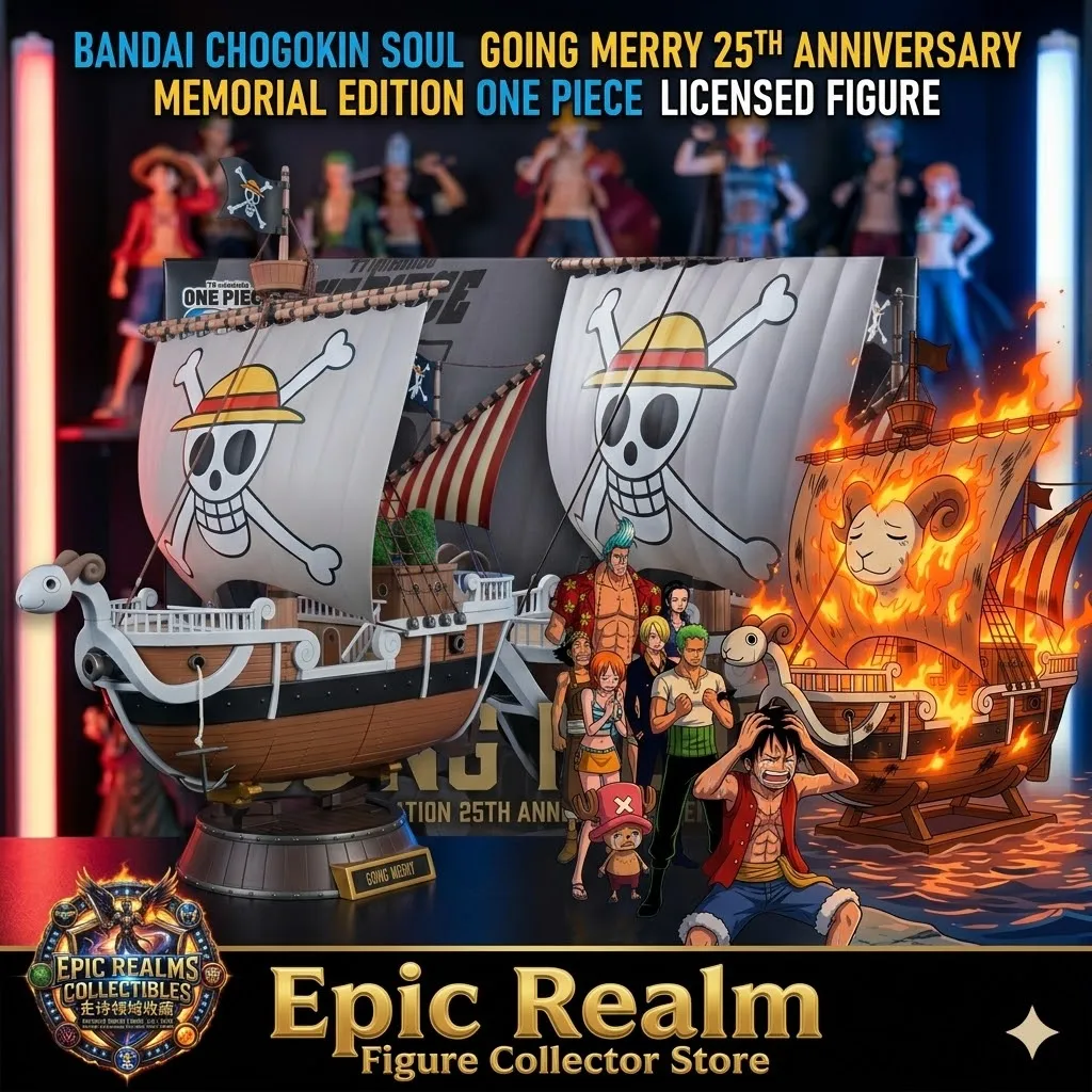 

100% Original BANDAI Chogokin ONE PIECE Going Merry Animation 25th Anniversary Memorial Edition Mecha-Complete Action Model