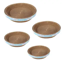 Cat Scratch Pad Round Corrugated Nest Bed Grind Claws Cat Scratcher Pet Accessories