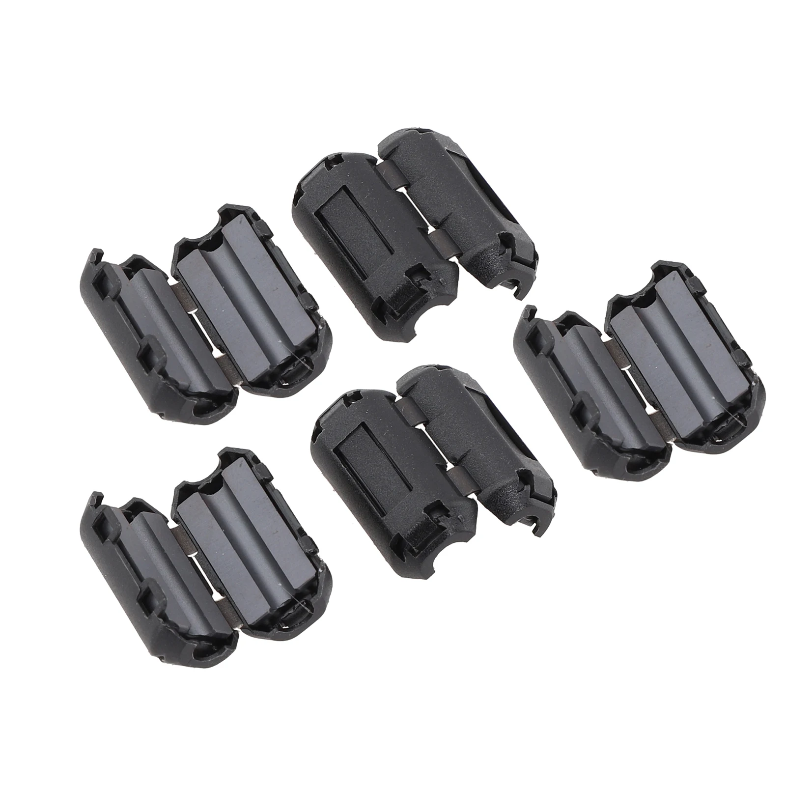 5Pcs 3.5/5/7/9/13mm Toroidal Core Ferrite Bead Clip Choke Kit RFI Noise Filter Clip Set For USB/Video Cable Power Cord