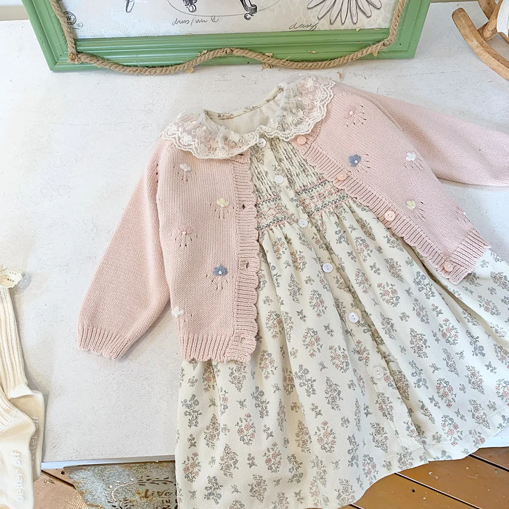 Darcoo Baby Girl Cotton Corduroy Dress Kids Autumn Winter Thick Princess dress 1-3Y Clothes