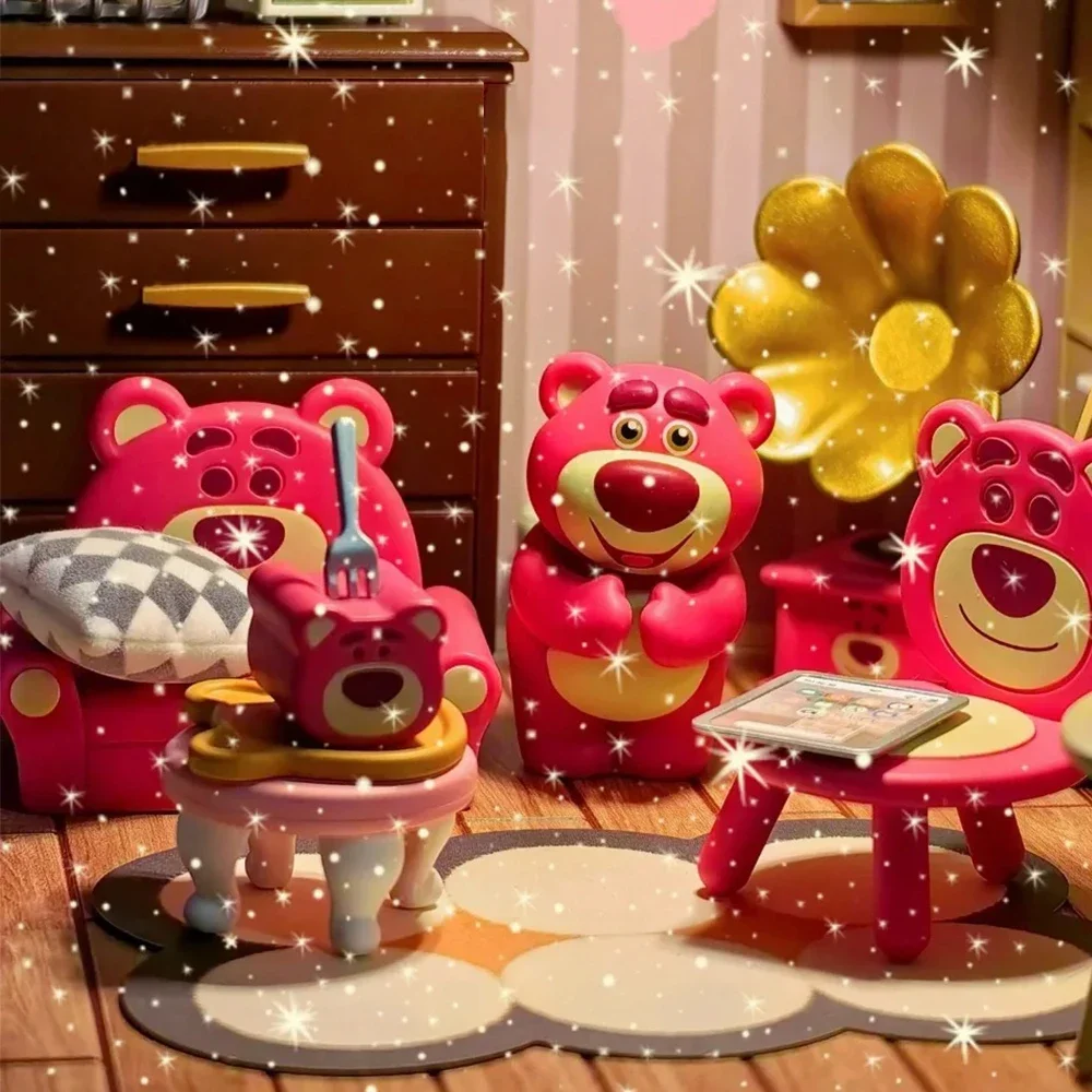 LOTSO's Room Series Anime Figure Mystery Box, Kawaii Lotso Blind Box, Cute Harvey Bear Model, Mysterious Bag, Home Decor, peuvToy