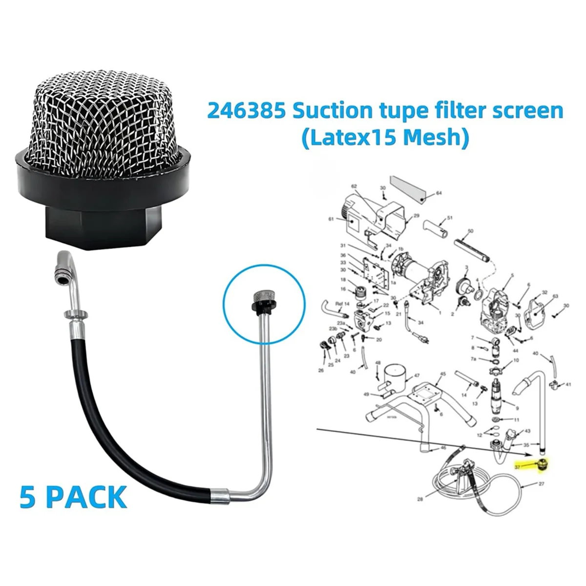 Y31A (5+7+7) for Kit - Replacement Inner Core,Straw 246385/246384/287032 Compatible with 390 395 490 495