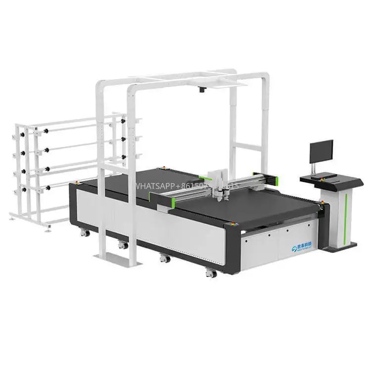 CNC التلقائي سيارة المفروشات قطع مسطحة سيارة السجاد الكلمة حصيرة وسادة PVC إيفا لفائف الجلود القاطع آلة القطع