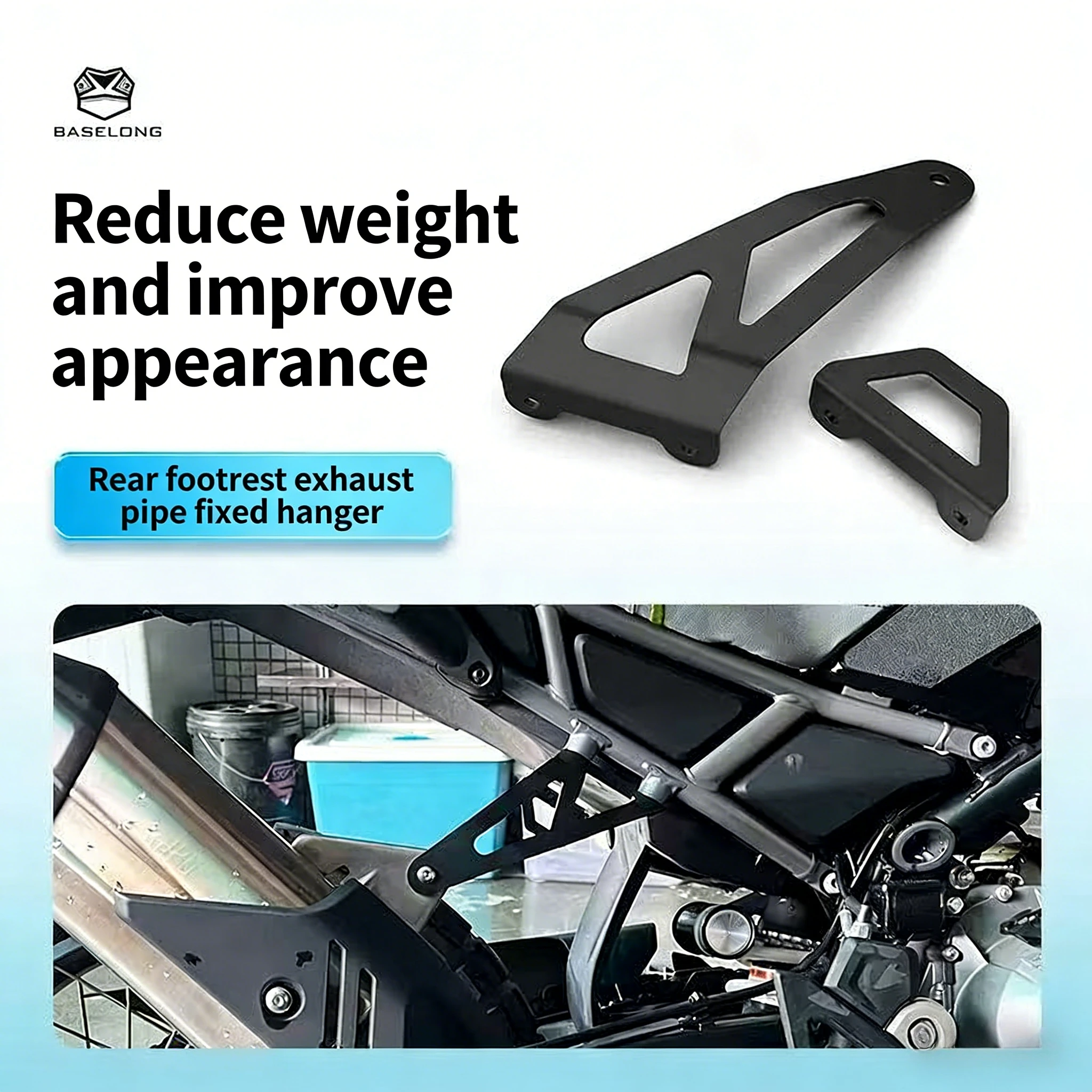 

For CFMOTO 450MT MT450 2024 2025 Motorcycle Exhaust Holder Hanger Exhaust Bracket Mount Holder IBEX 450 MT Accessories
