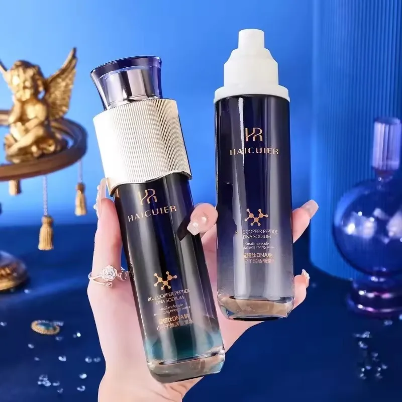 120ml Blue Copper Peptide DNA Sodium Small Molecule Revitalizing Energy Hydrating and Moisturizing Skin Toning Serum Essence