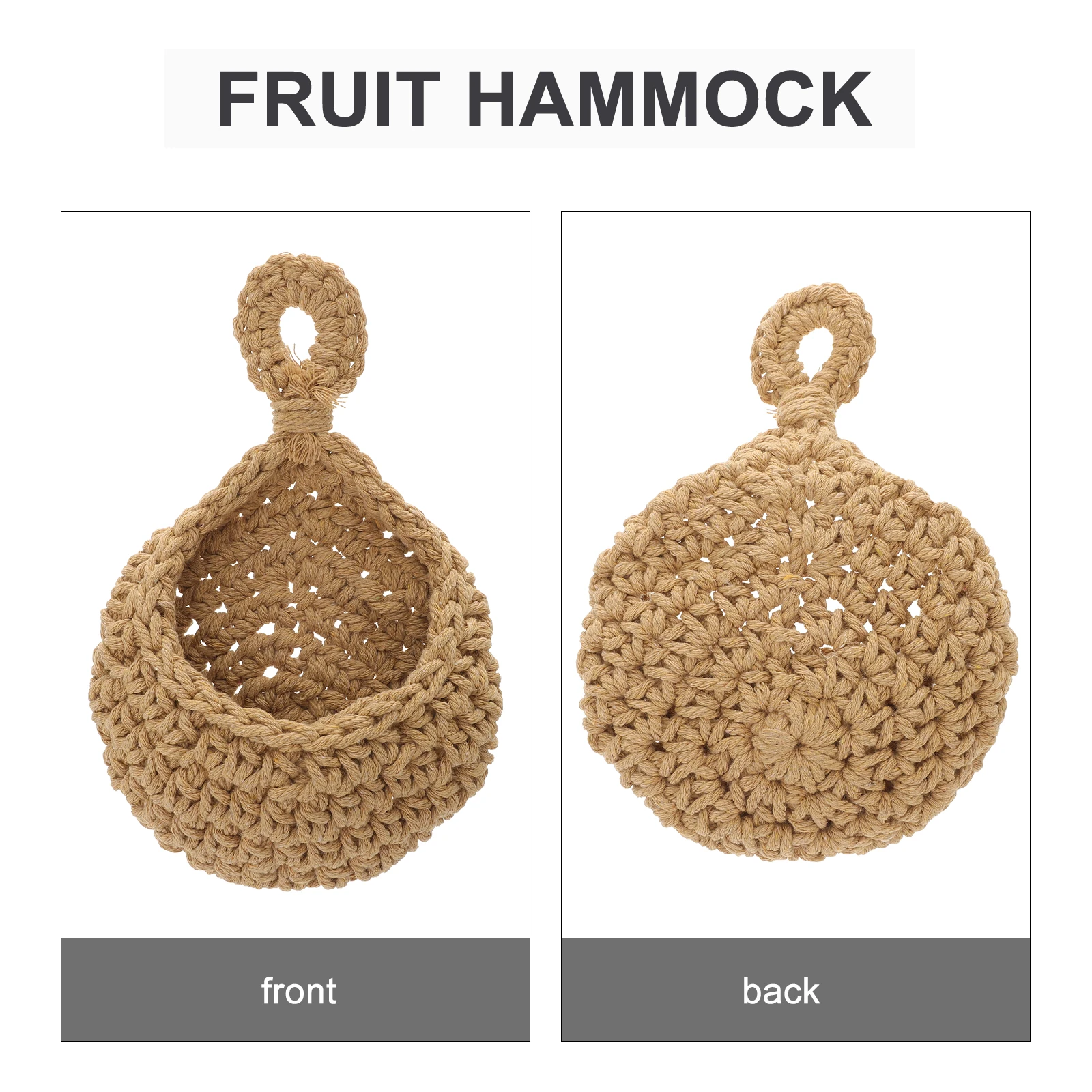 

Fruit Basket Vegetable Bag Hanging Woven Hammock Teardrop Kitchen Wall Baskets Storage Space Saver Decor Organizer