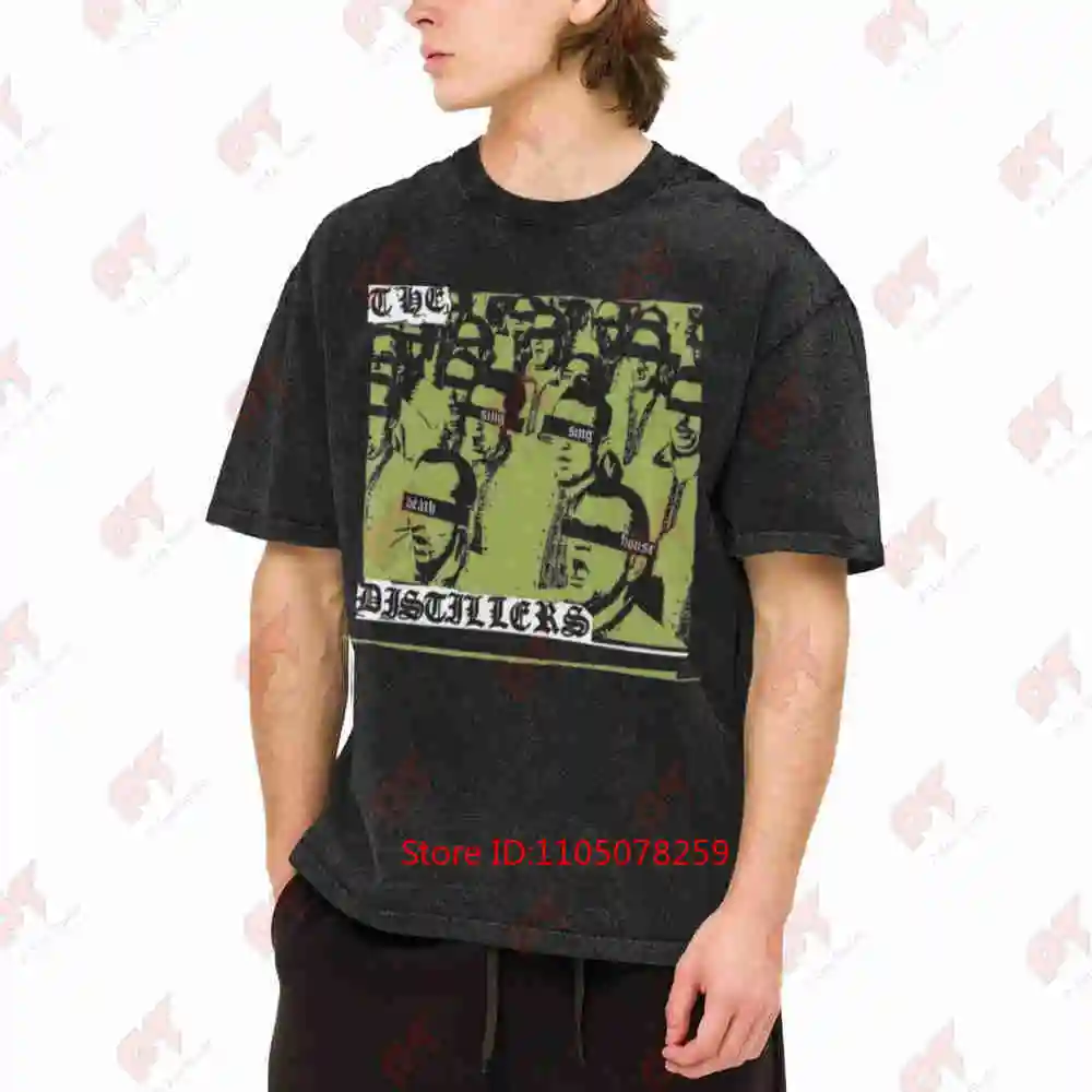 The Distillers Sing Death House Punk Rock Vintage Washed Tee Pure Cotton T-Shirt