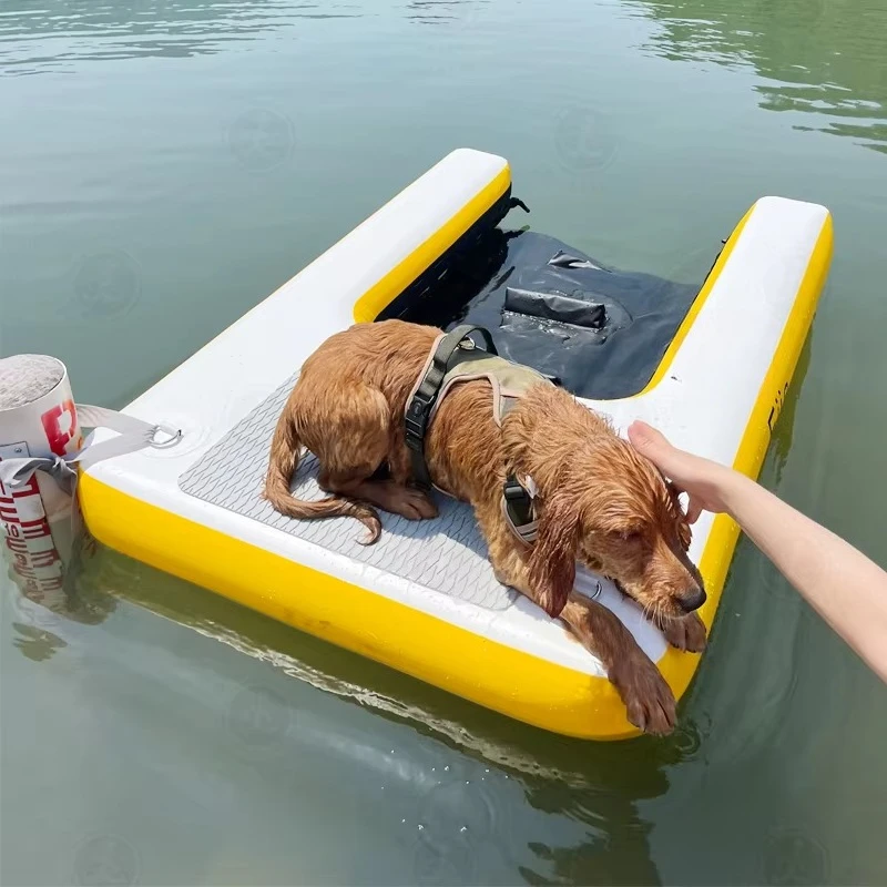 Hot Item Flocked DWF+PVC Anti-Slip Inflatable Pet Mat Non-Slip Dog Pad for Travel & Camping