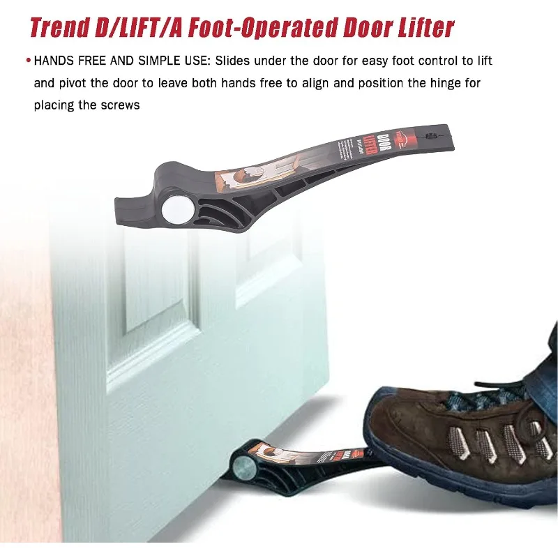 Foot-Operated Door Lifter Tool, Adjustable Height Support for Heavy Doors, Hands-Free Installation