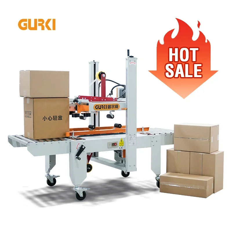 Wood Packaging Semi Automatic Tape Carton Sealer Box Case Sealer Taping Sealing Machine