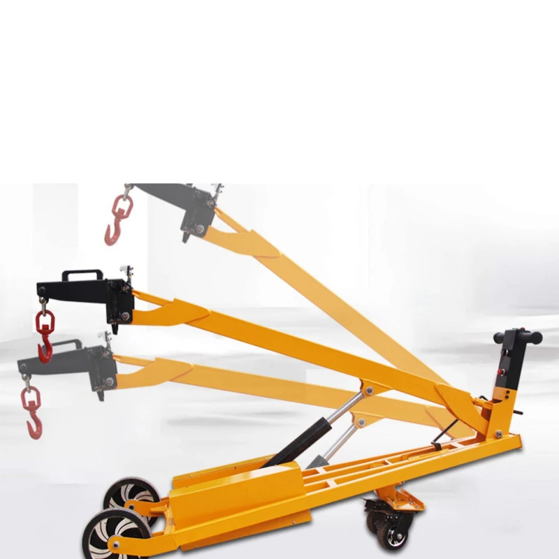 Crank Arm Mobile Hydraulic Forklift Foldable Loader Hand Push Oil Drum Car Multi-Function Boom Electric Carrier