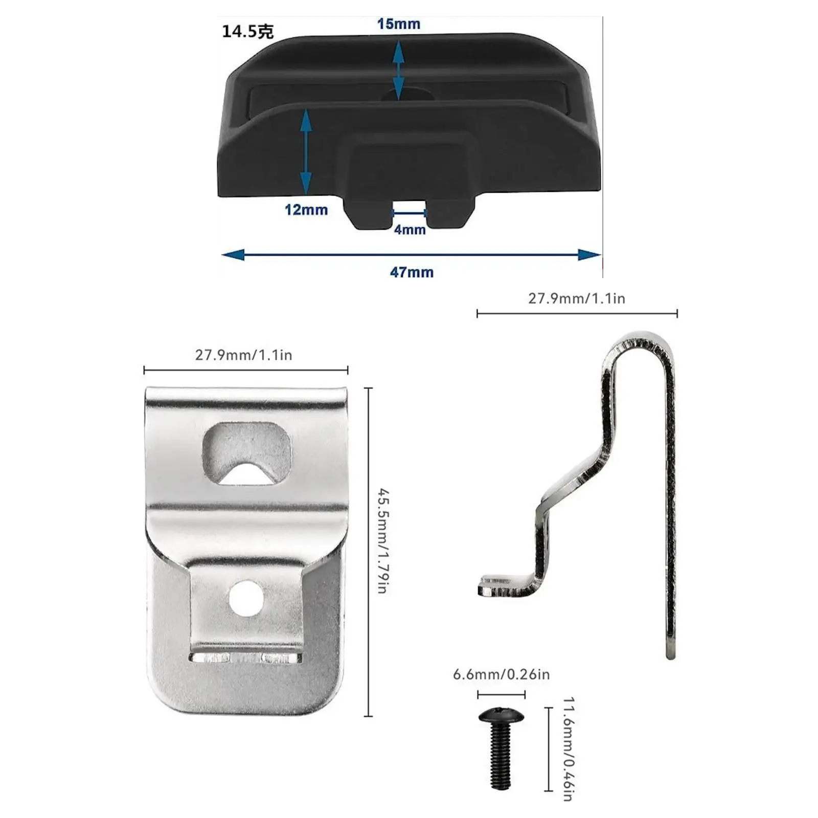 

Power Tools Belt Clip with Bit Holder with Screws Drill Clips Tool Hook for N268241