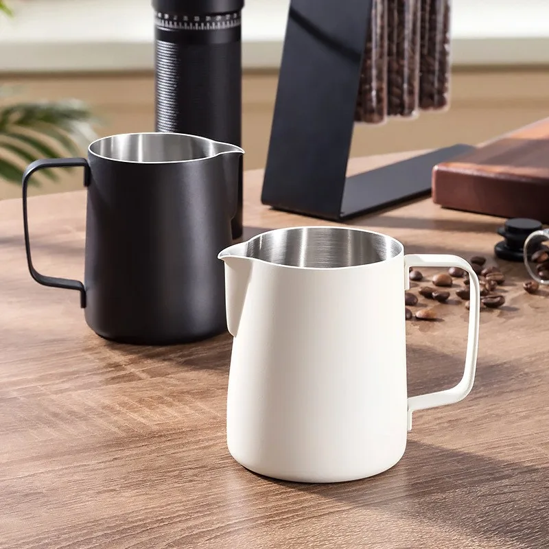 Stainless Steel Pointed Spout Milk Pitcher Latte Art Cup Aesthetic Coffee Tool For Making Milk Foam Fancy Coffee At Home
