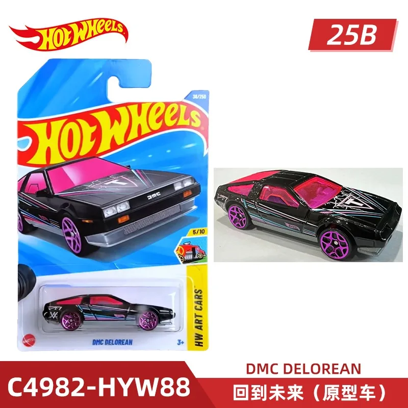 Original Hot Wheels Delorean Back To the Future Time Machine Mini Cars 1:64 HotWheels Gifts Diecast Car 1/64 HotWeels Toy Car