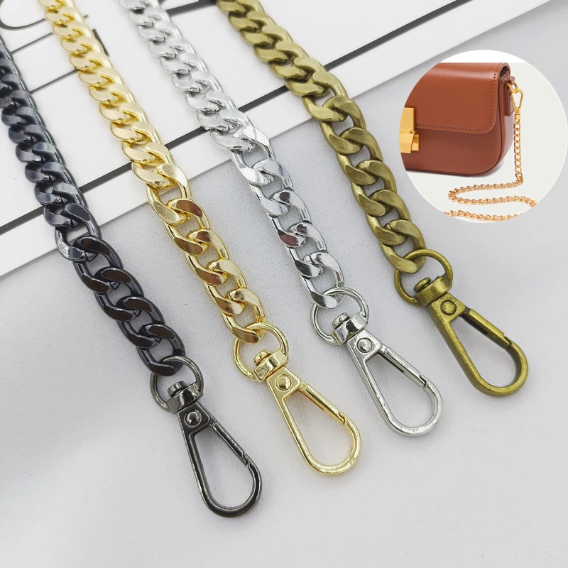 40/120CM High Quality Metal Bag Chain DIY Woven Bag Aluminum Shoulder Strap Crossbody Bag Metal Replacement Chains Accessories