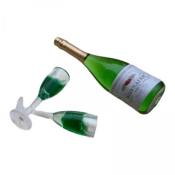 Miniature Dollhouse Bottle Cup Set Resin Goblet Glasses 1 12 Tableware Accessory for Dollhouse Bar and Kitchen Display