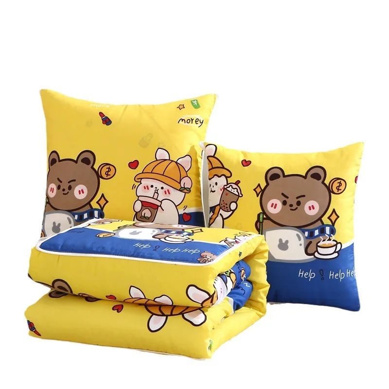 Office Chair Pillow Cute Pillow Chair Cushion Floor Cushion Pillow Quilt Dual-purpose Nap Sofa Car Thin Quilt Auto Supplies