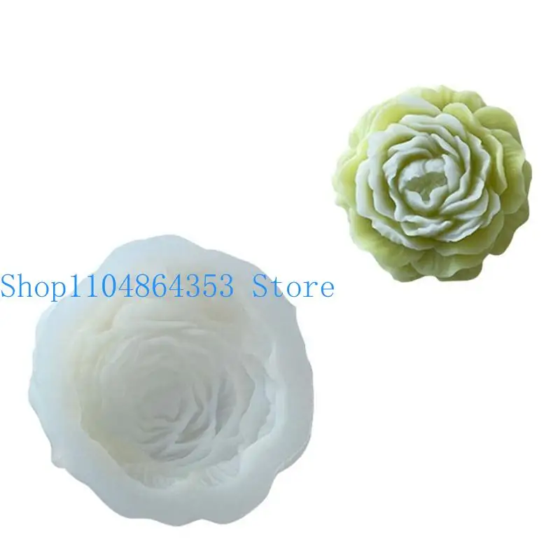 652F Epoxy Handmade Peony Flower Mold for DIY Soap Decorations