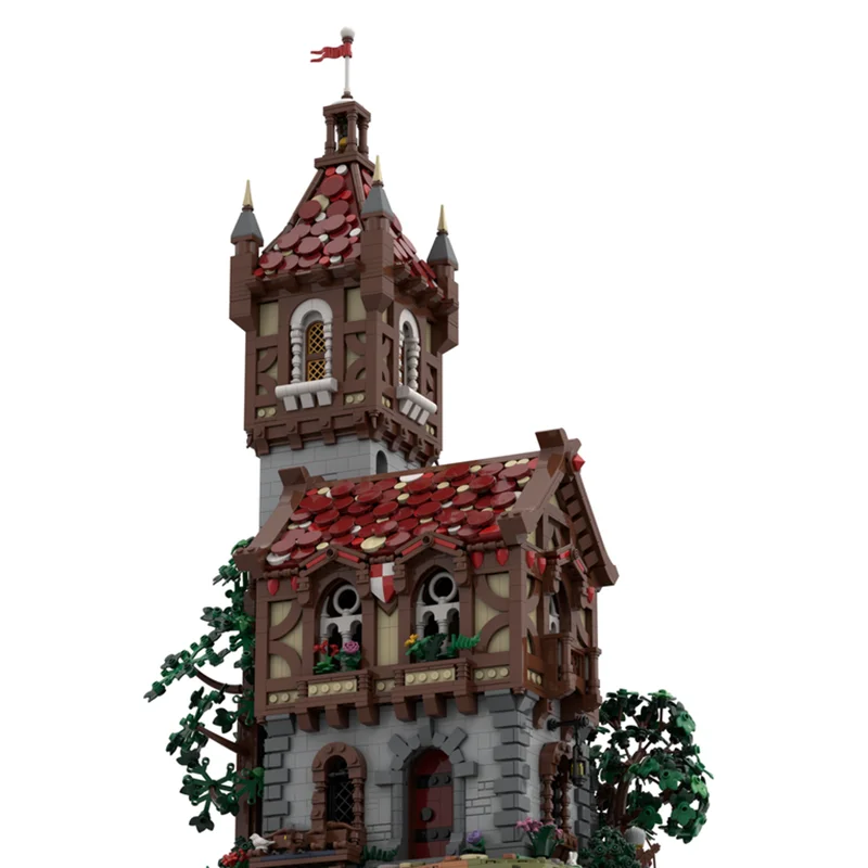 Mittelalterliche Burg Modell Moc Gebäude Ziegel Wachturm Modell Technologie Modulare Block Spielzeug DIY Montage Weihnachten Geschenk