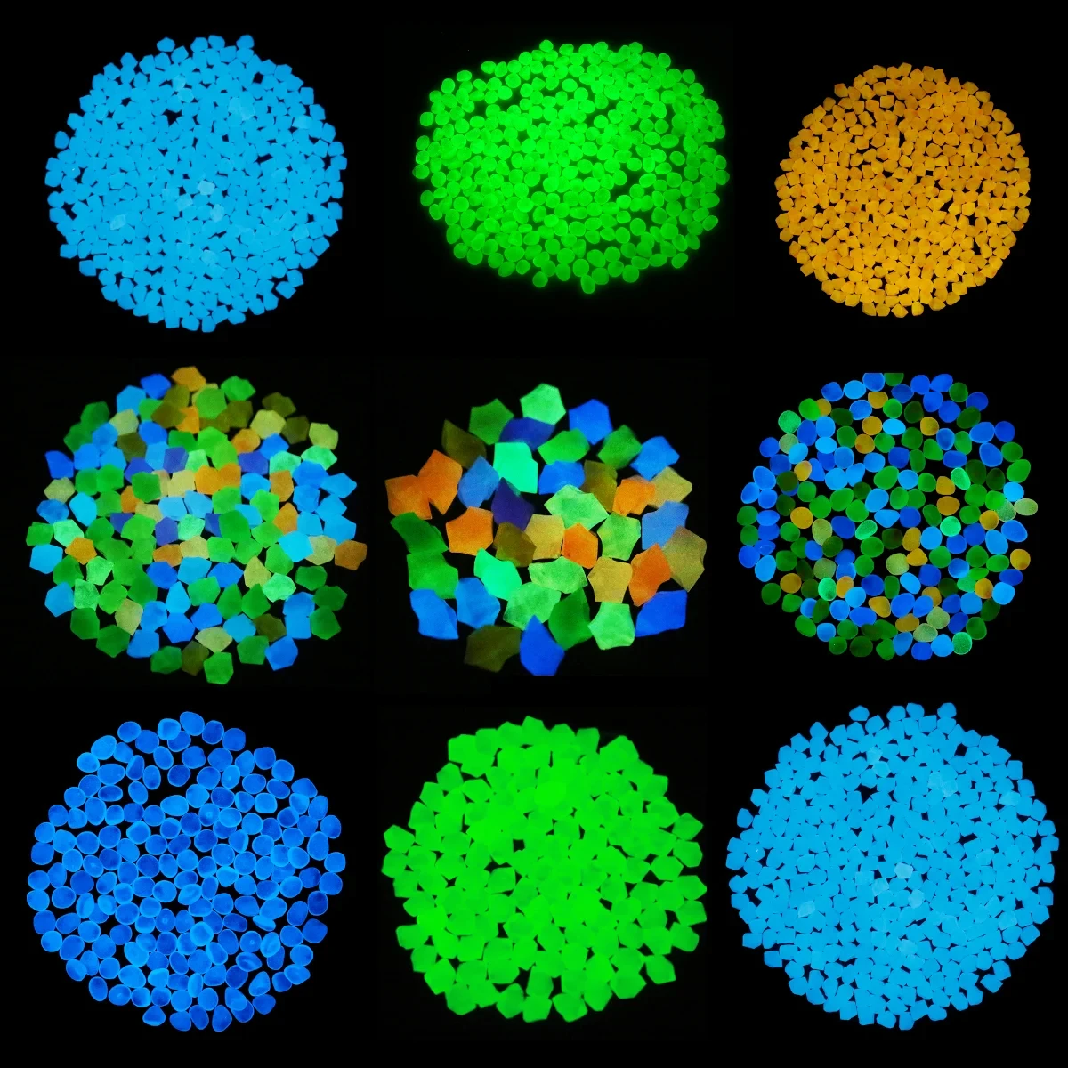 300 sztuk świecące skały w ciemności kamyki świecące kamienie DIY dekoracyjny żwir do akwarium akwarium podwórko naturalne kryształy