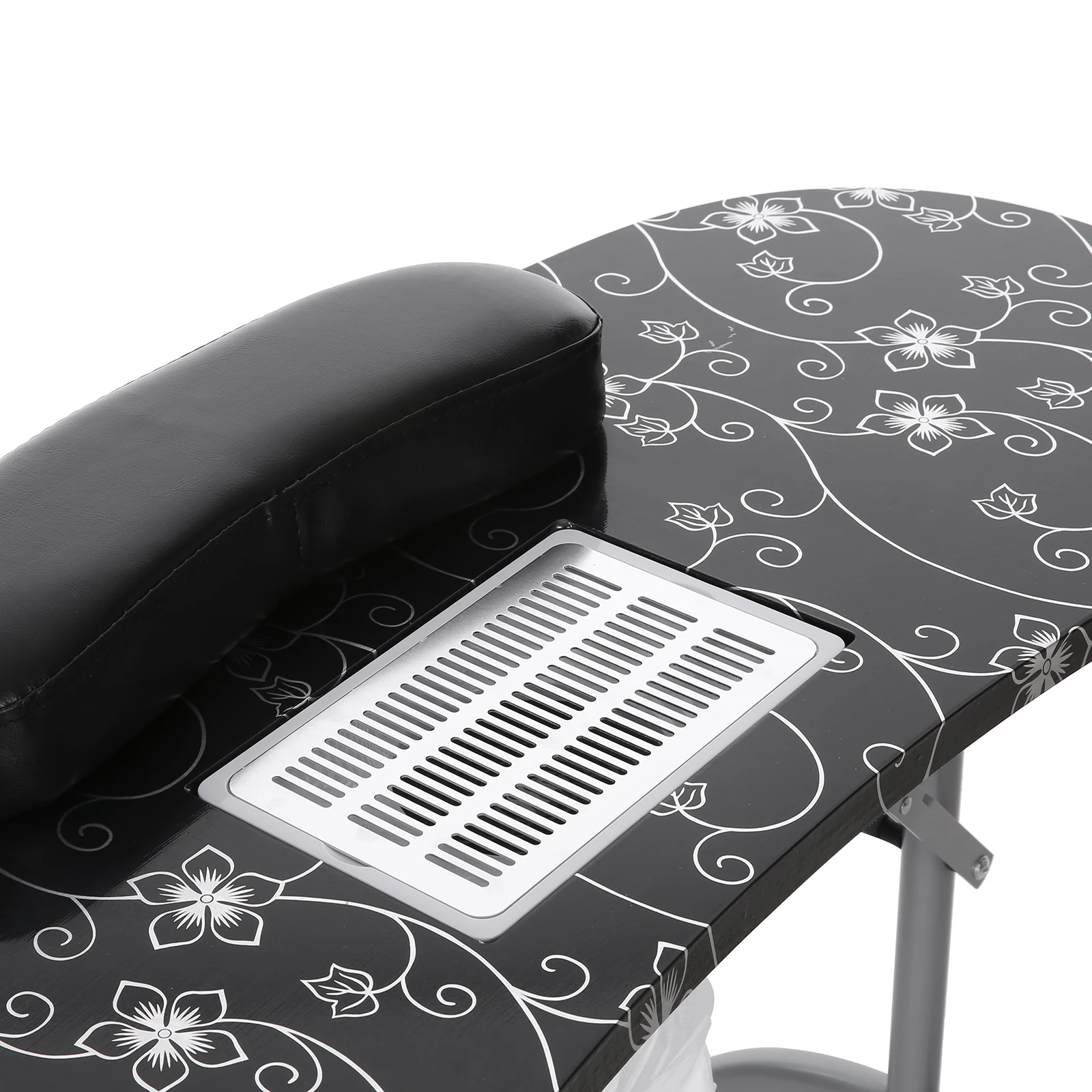 Manicure Desk with rotated wheels Portable Manicure Table Nail Desk with Dust Collector for Spa Salon Workstation