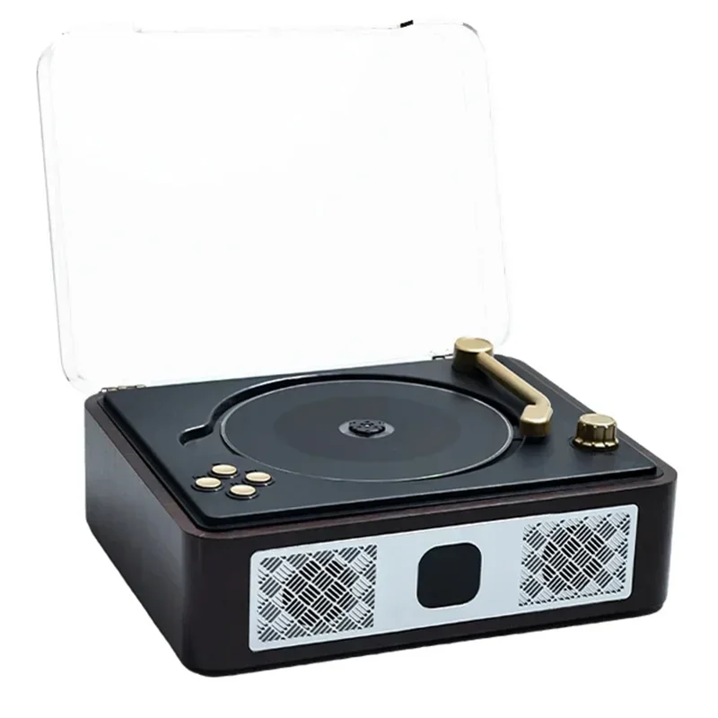 Retro Music Album CD Player Stereo Hifi Bluetooth Speaker with Remote Control Support Record USB Play CD Songs Copied To U Disk