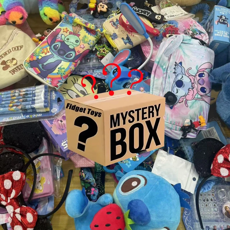 

3-300pcs Disney Mixed Character Random Mystery Toy Gift Pack Stitch Mickey Collection Accessories Christmas Surprise Gift